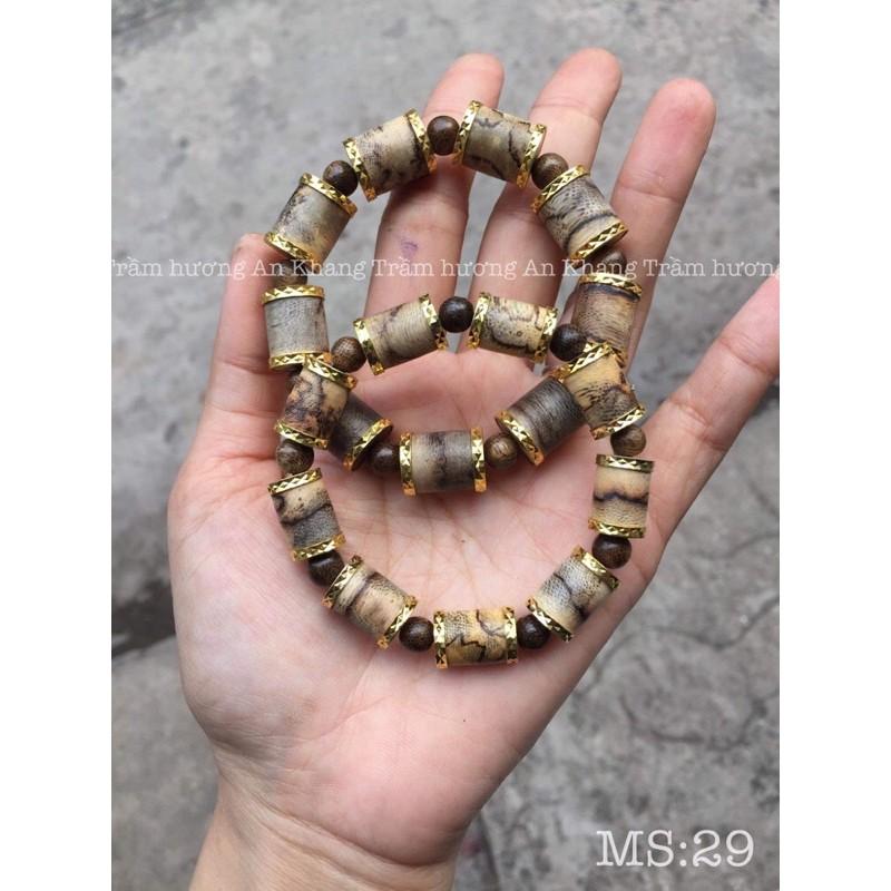 Vòng tay trầm hương tốc bông tự nhiên