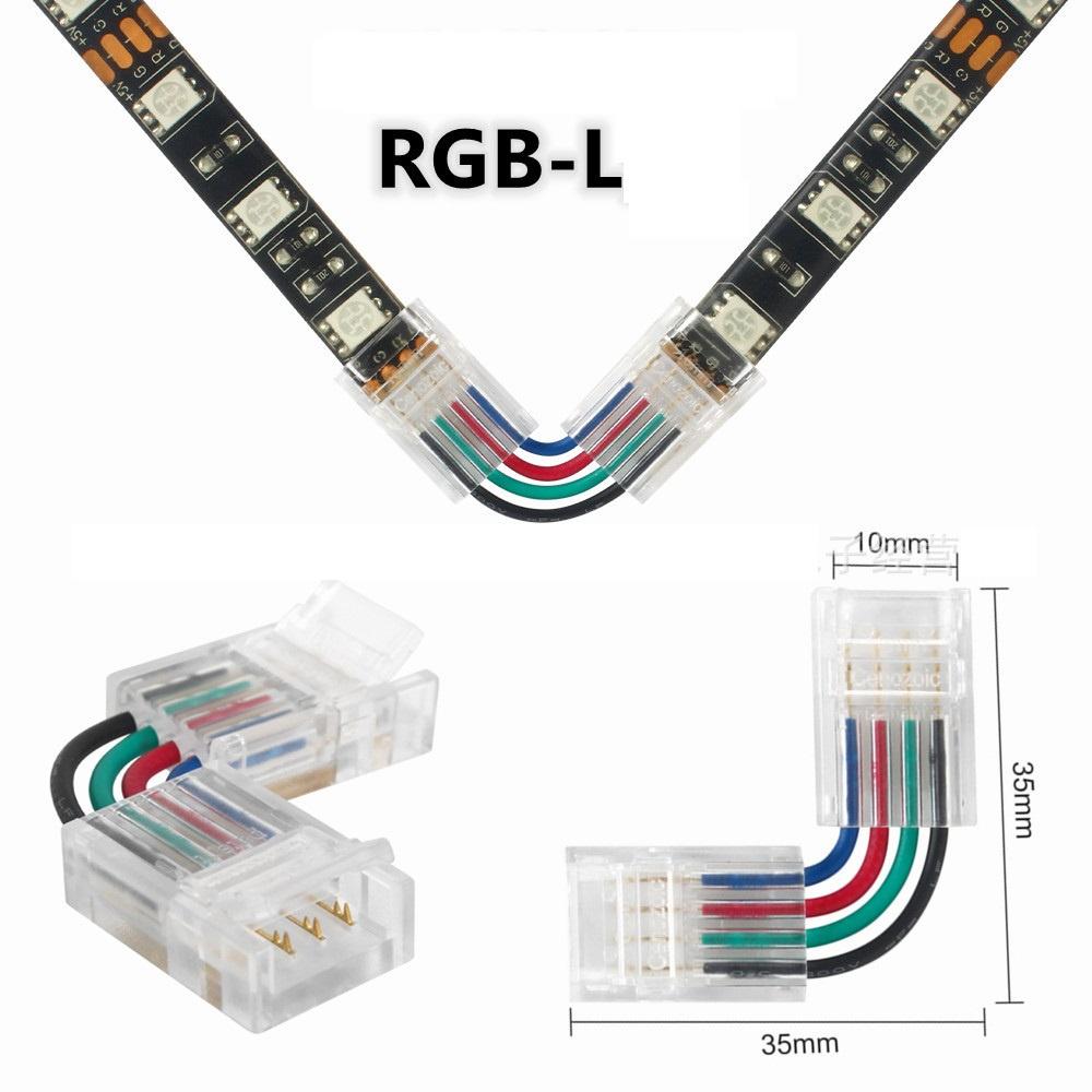Đầu Nối Dây Đèn Led chữ L sử dụng cho dây led RGB 5050 4pin