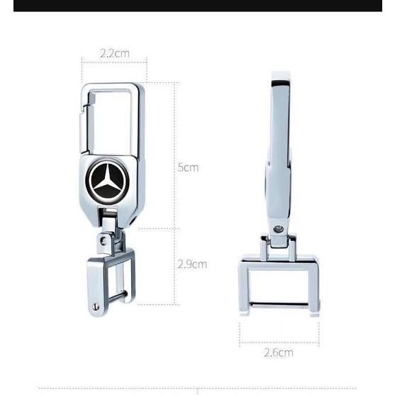 Móc chìa khóa xoay xe oto 360 - Móc xoay các mẫu có gắn logo hãng Huyndai,Kia, Honda, Mec, Mazda, Toyota, Lexus, BMW - Peugeot