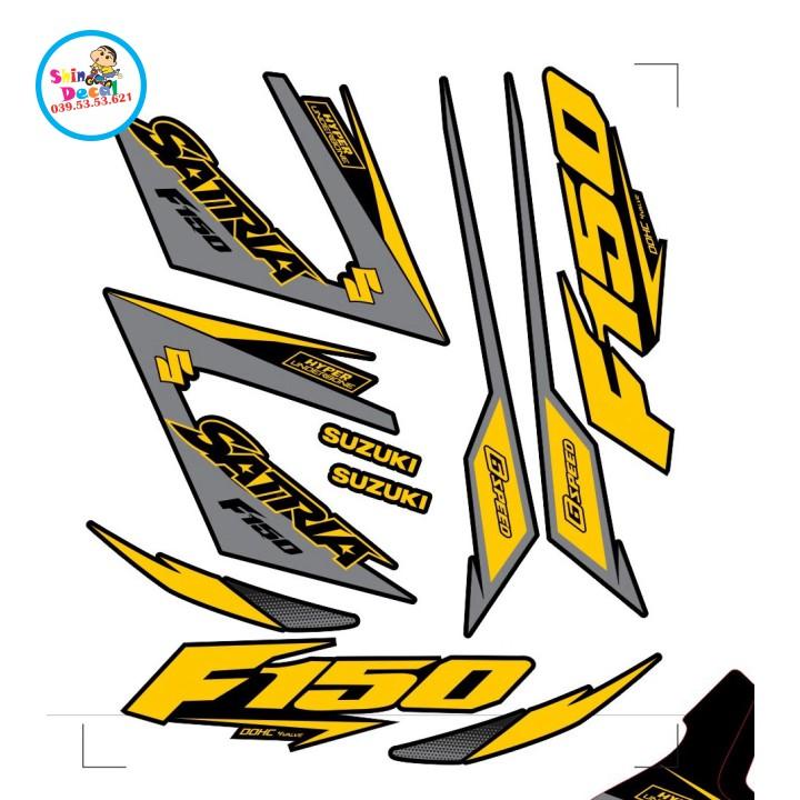 Tem xe satria fi dán xe đen