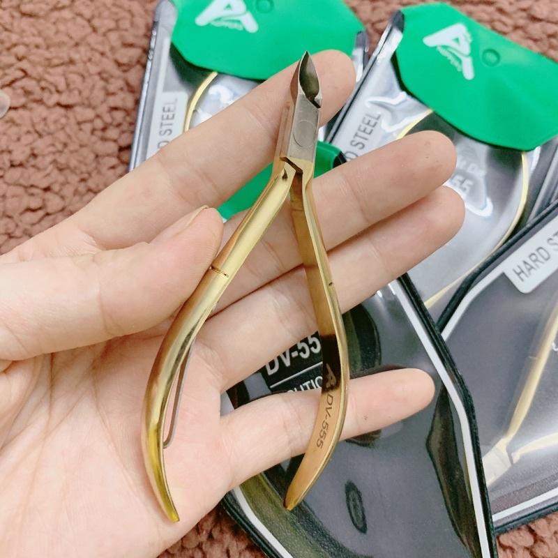 Kềm nhặt da DV555, kìm cắt da DV555 vàng A+, kìm nhặt da cổ vuông