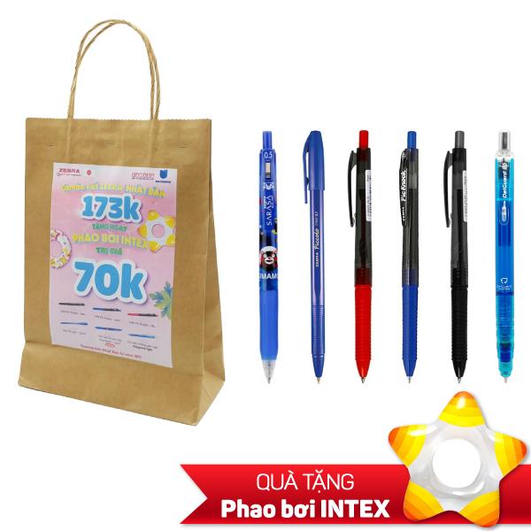 Combo Viết Zebra Nhật Bản - Zebra 032060 - Tặng Phao Bơi Intex