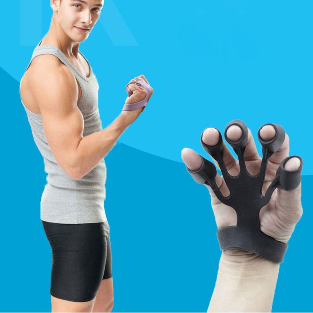 Silicone GRIP Thiết bị tập thể dục ngón tay Viêm viêm khớp tay cầm tay tăng cường huấn luyện phục hồi chức năng để giảm đau Color: Blue