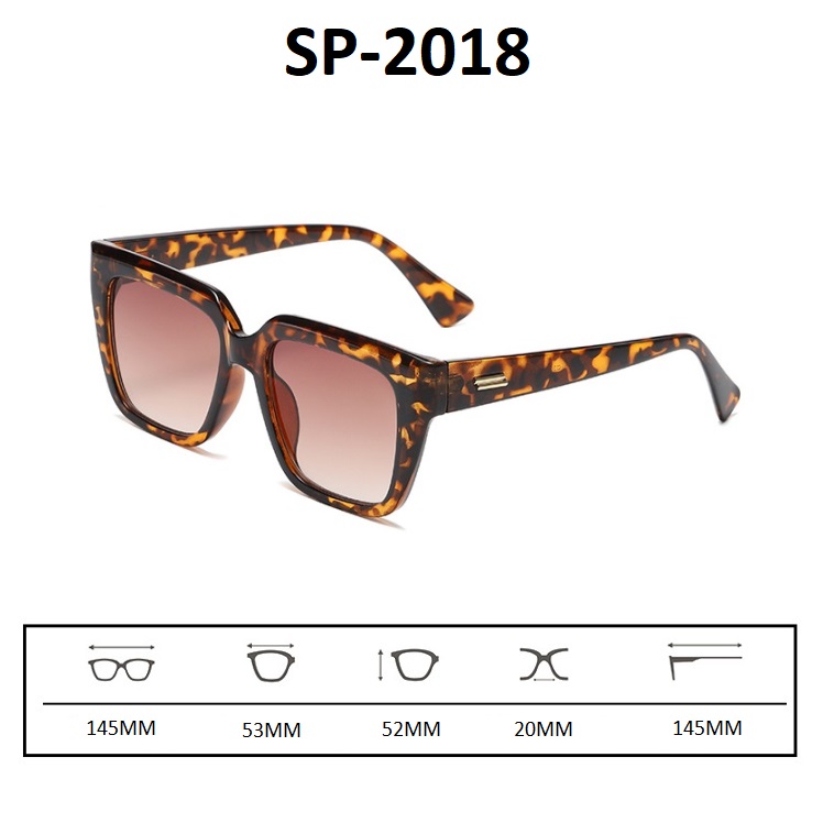 Mắt kính mát nam nữ vuông gọng kính nhựa UV400 Jaliver Young SP-2018