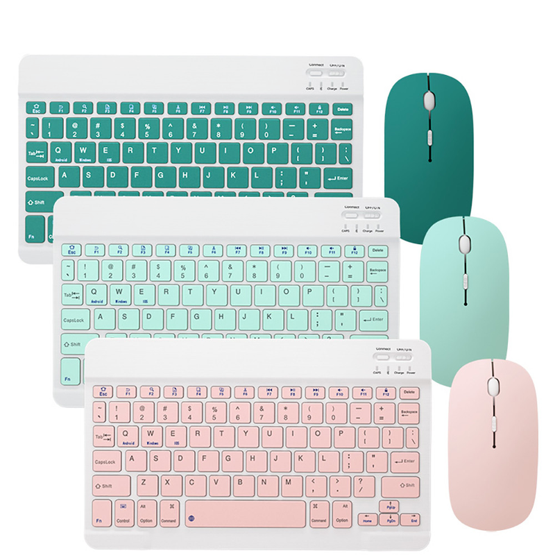 Bàn Phím Game Thủ Bé Gái Chuột Chơi Game Không Dây Bàn Phím Bluetooth Cho Điện Thoại IPad Máy Tính Bảng Nhiều Màu Sắc Keycap Máy Tính Laptop Key Board