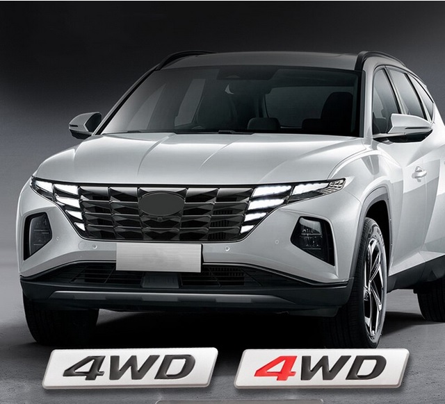 Tem chữ logo 4WD dán trang trí xe ô tô