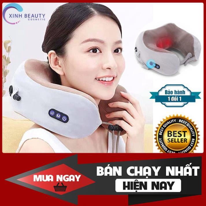 Gối massage cổ chữ U - Hỗ trợ massaga cổ vai gáy hiệu quả .