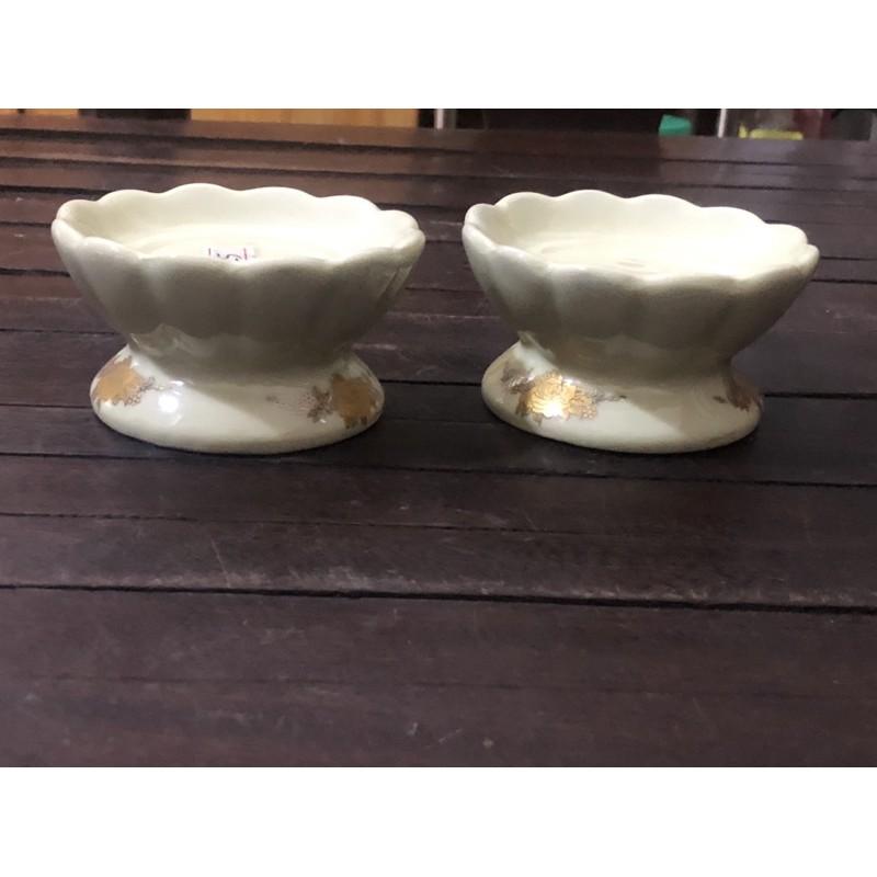 Chân Nến Thờ Men Vàng