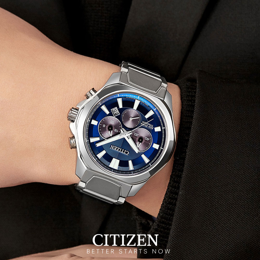 Đồng Hồ Nam Citizen Dây Titanium CA4320-51L - Mặt Xanh (Sapphire)