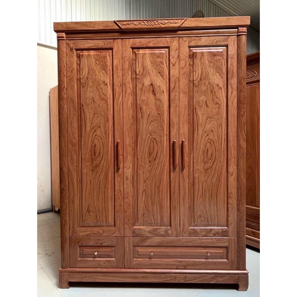 Tủ Quần Áo Gỗ Hương 3 Buồng