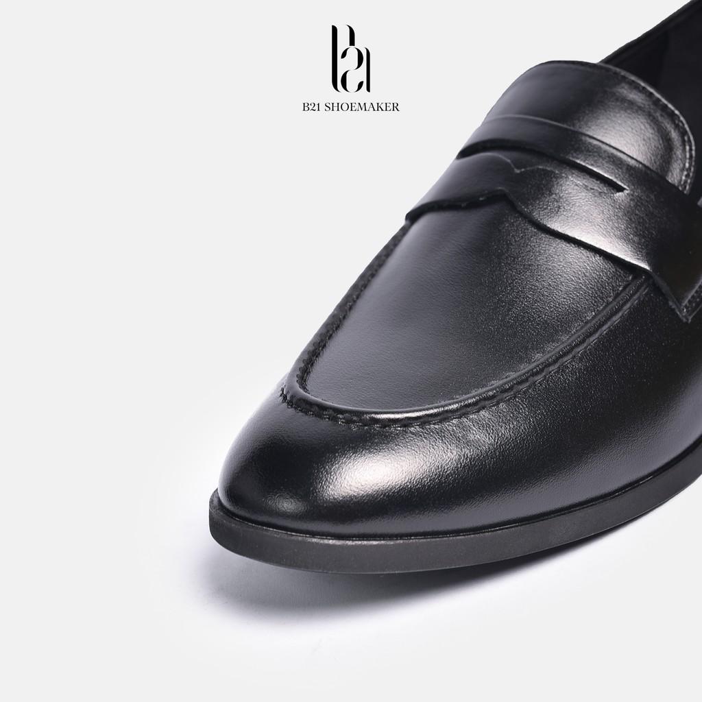 Giày Lười Nam Da Bò Công Sở Đế Cao Su Tăng Chiều Cao Phong Cách Lịch Lãm Full Box - B21 Shoemaker