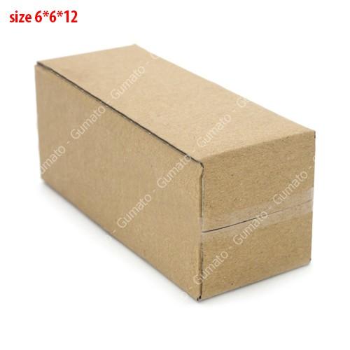 Hộp giấy P2 size 6x6x12 cm, thùng carton gói hàng Everest