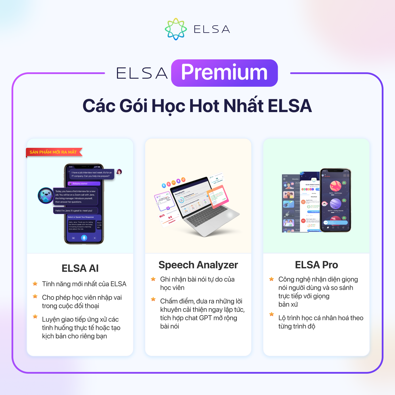 Hình ảnh Trọn bộ ELSA Premium bao gồm ELSA Pro, ELSA AI và Speech Analyzer - 3 tháng