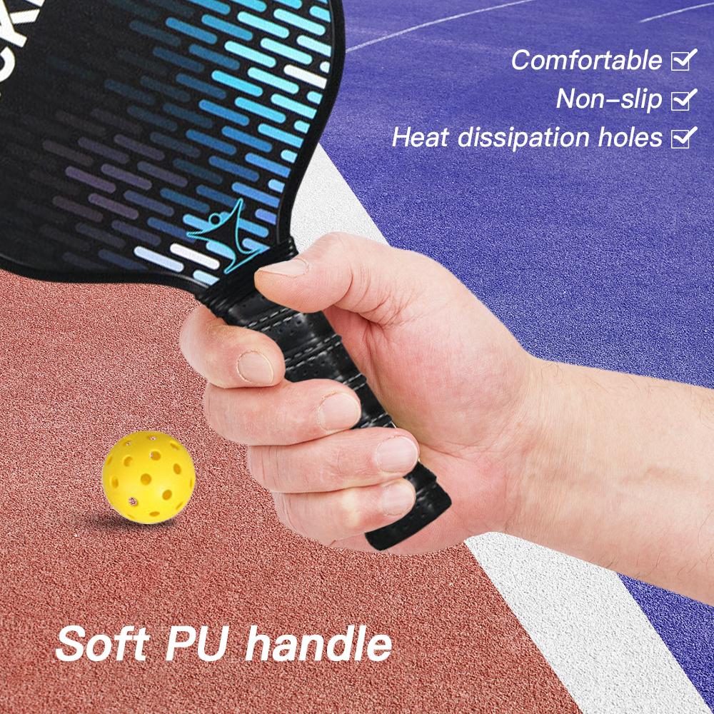 Set 1 Vợt Và 2 Bóng Đánh Pickleball Bằng Sợi Carbon Siêu Nhẹ Leijiaer