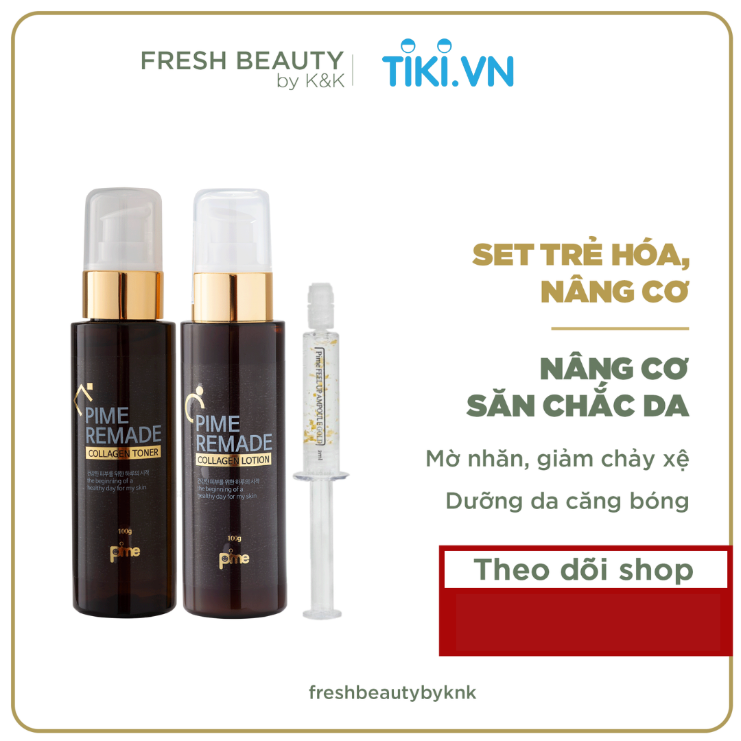 Set trẻ hóa và nâng cơ Pime tái tạo da, mờ nếp nhăn, ngăn chảy xệ, dưỡng săn chắc (3 sản phẩm)