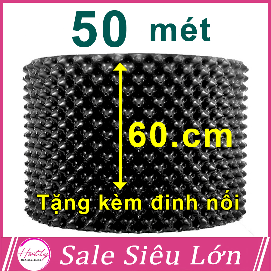 50 MÉT Bầu ươm cây V6 CAO 60CM dày 6mm, cắt theo mét dài khách đặt, tặng ốc vít-77903