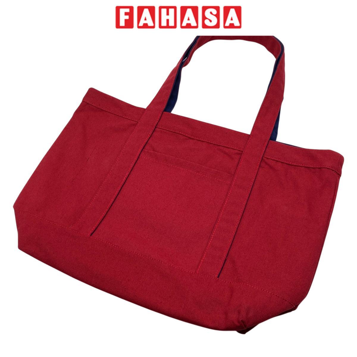 Túi Vải Tote 2 In 1 Phối 2 Màu - Saigon ZeroWaste - Màu Đỏ + Xanh Dương