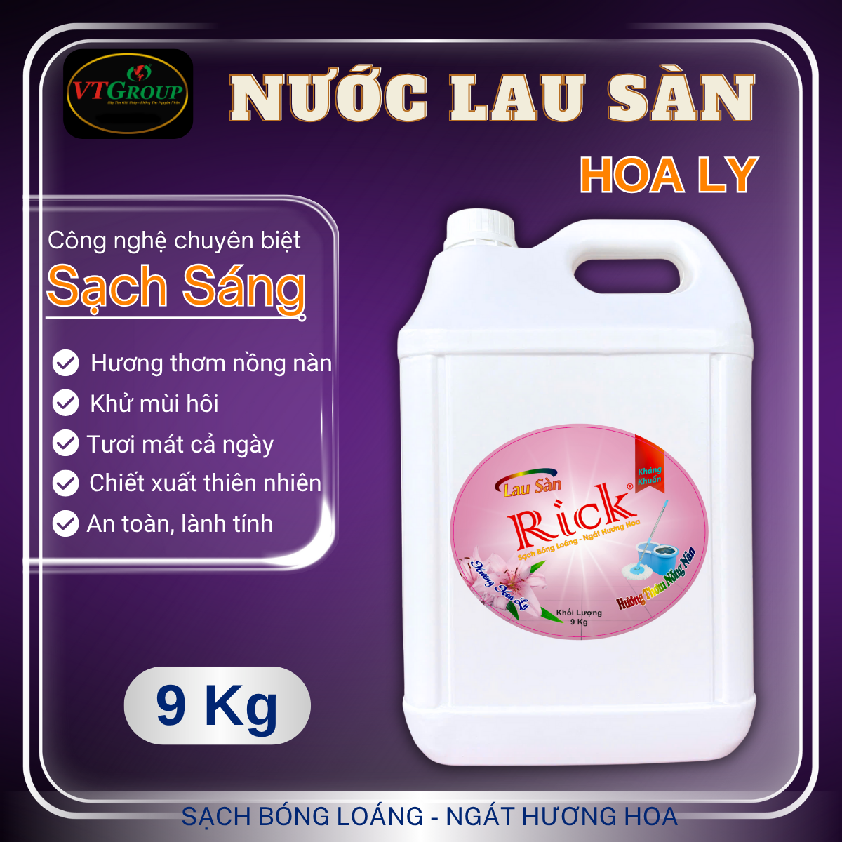 Nước lau sàn Rick can 9Kg