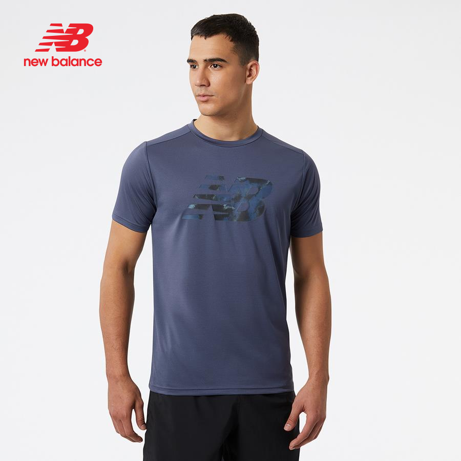 Áo thun thể thao nam New Balance APP RUNNING T-SHIRT M THUNDER - MT21197THN (form quốc tế)