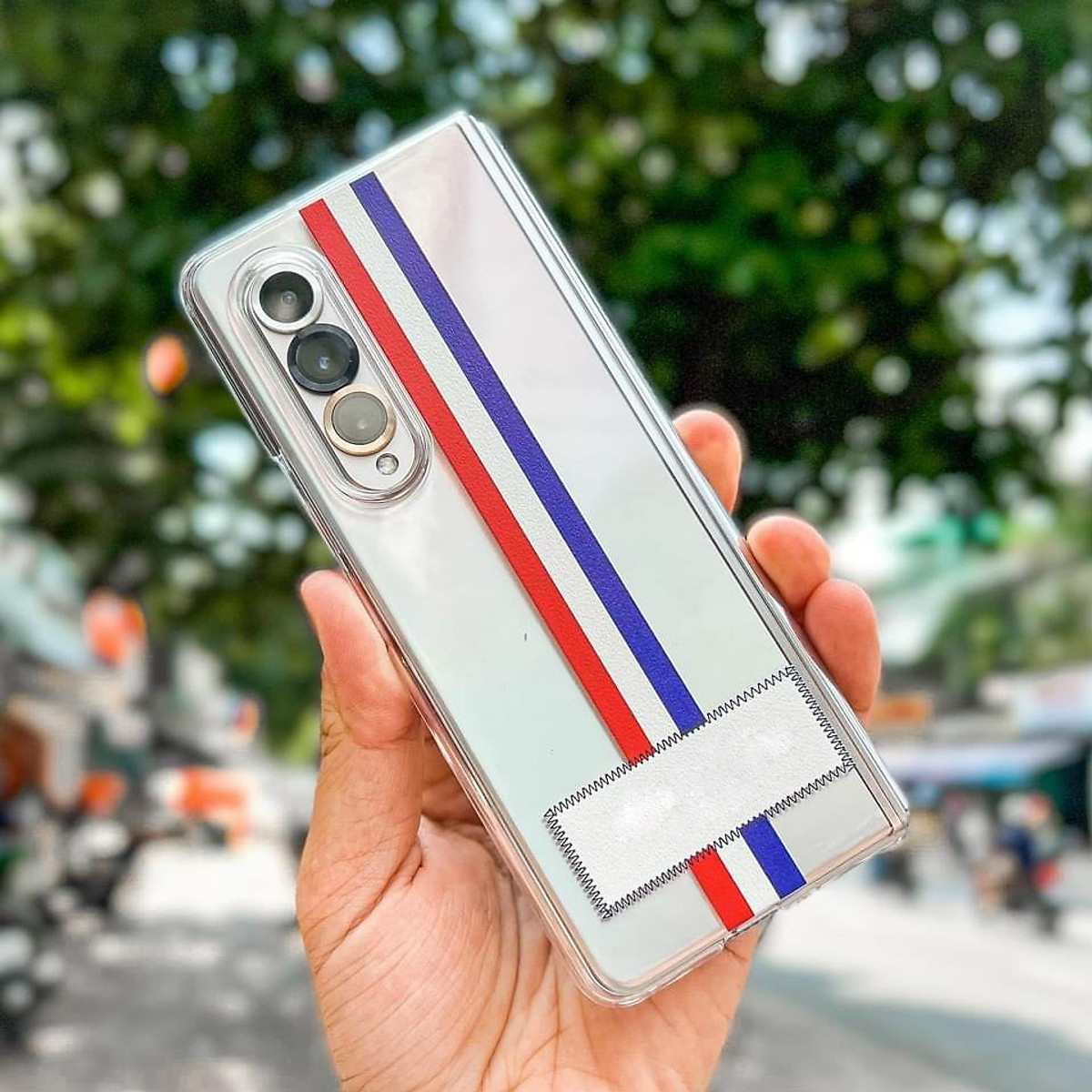Ốp lưng cho Samsung Galaxy Z Fold 4 trong suốt chống sốc hiệu Likgus Thom Brow - hàng nhập khẩu