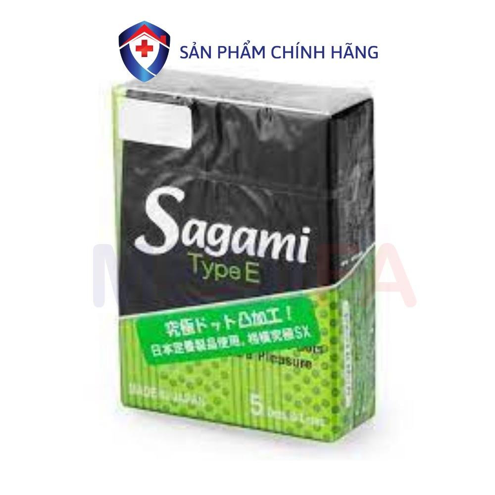 Bao cao su Sagami Type E gân gai thiết kế một lần thắt, Hộp 5 cái