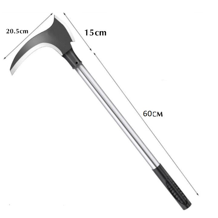 Rìu 2 lưỡi cán dài phát cỏ, Chặt cành,Bổ củi đa năng bằng thép không rỉ