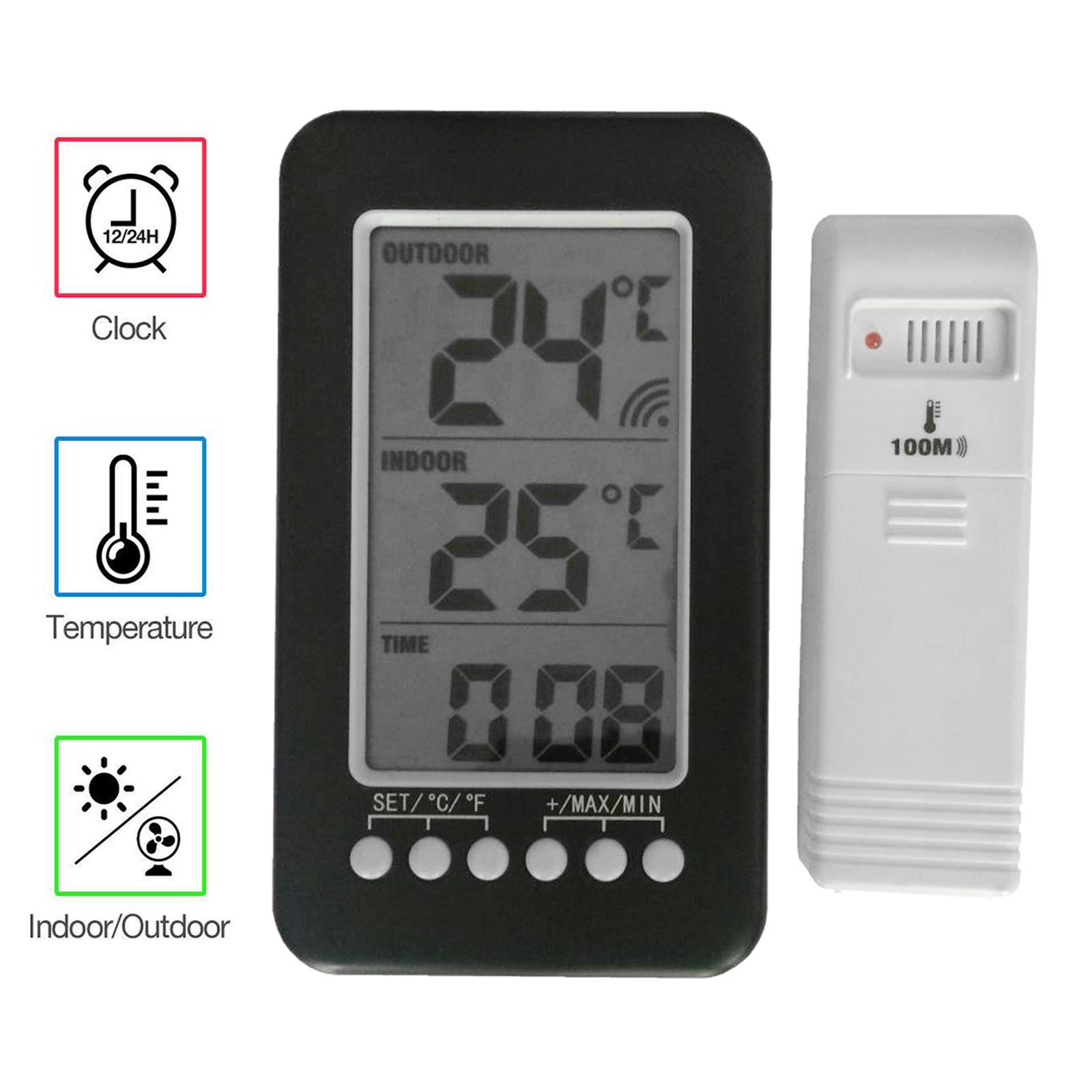Digital Indoor Outdoor Thermometer Wireless Thermometer Temperature Gauge LCD ℃/℉