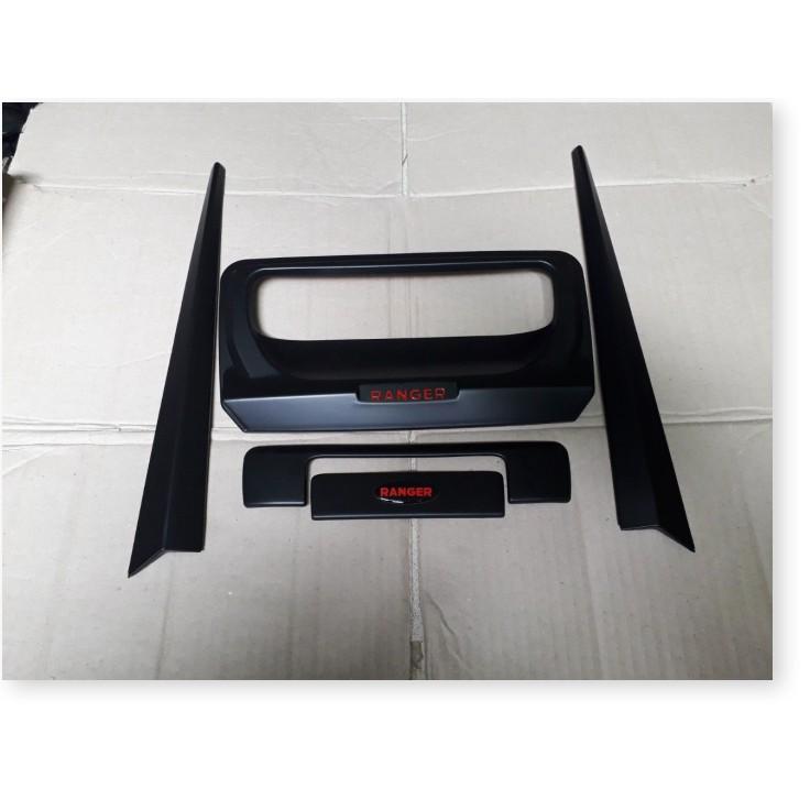 Ốp Tay + hõm cốp xe dành cho Ranger màu đen đời 2016-2019