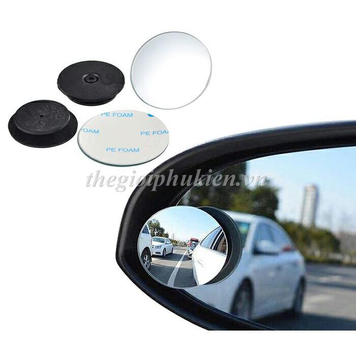 Bộ 2 gương cầu lồi xóa điểm mù gắn gương chiếu hậu ô tô, xe hơi