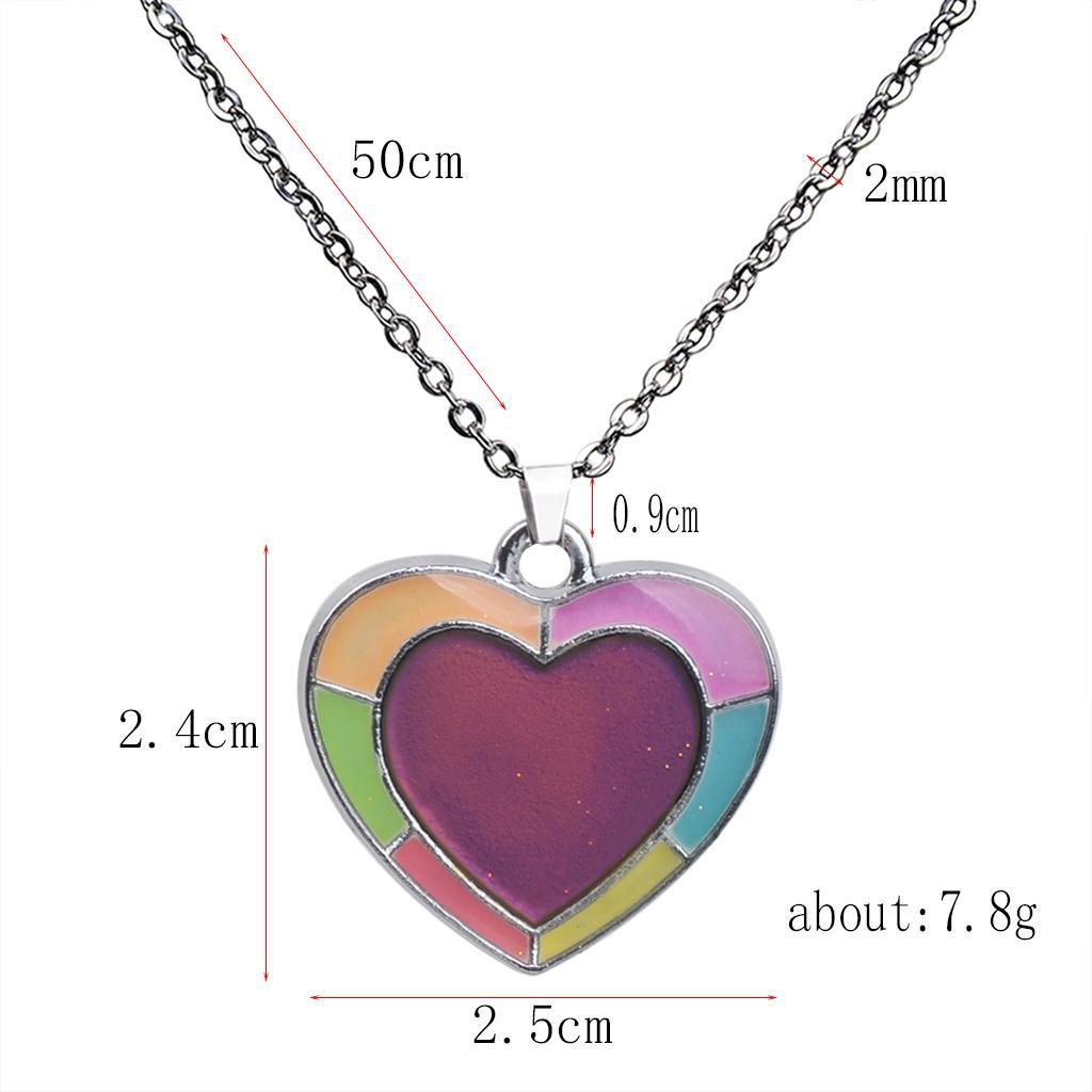 Chain Adjustable Necklace Heart Shaped Rings Pendant Necklace Jewelry