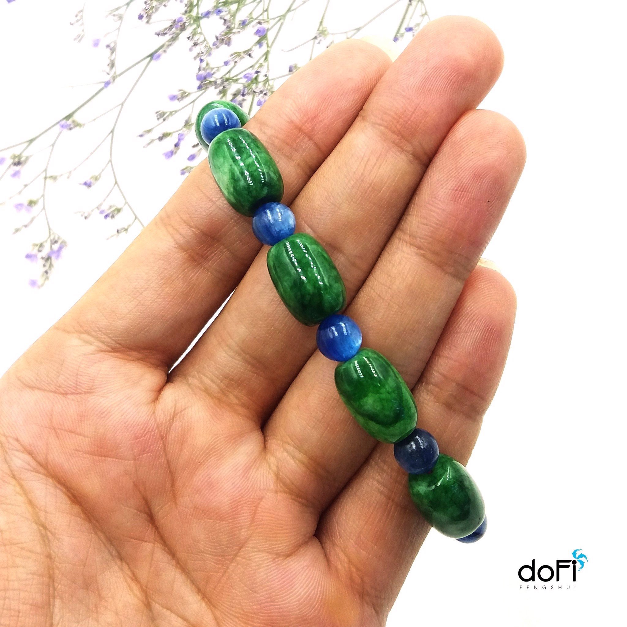 VÒNG LU THỐNG CẨM THẠCH PHỐI KYANITE 8LI