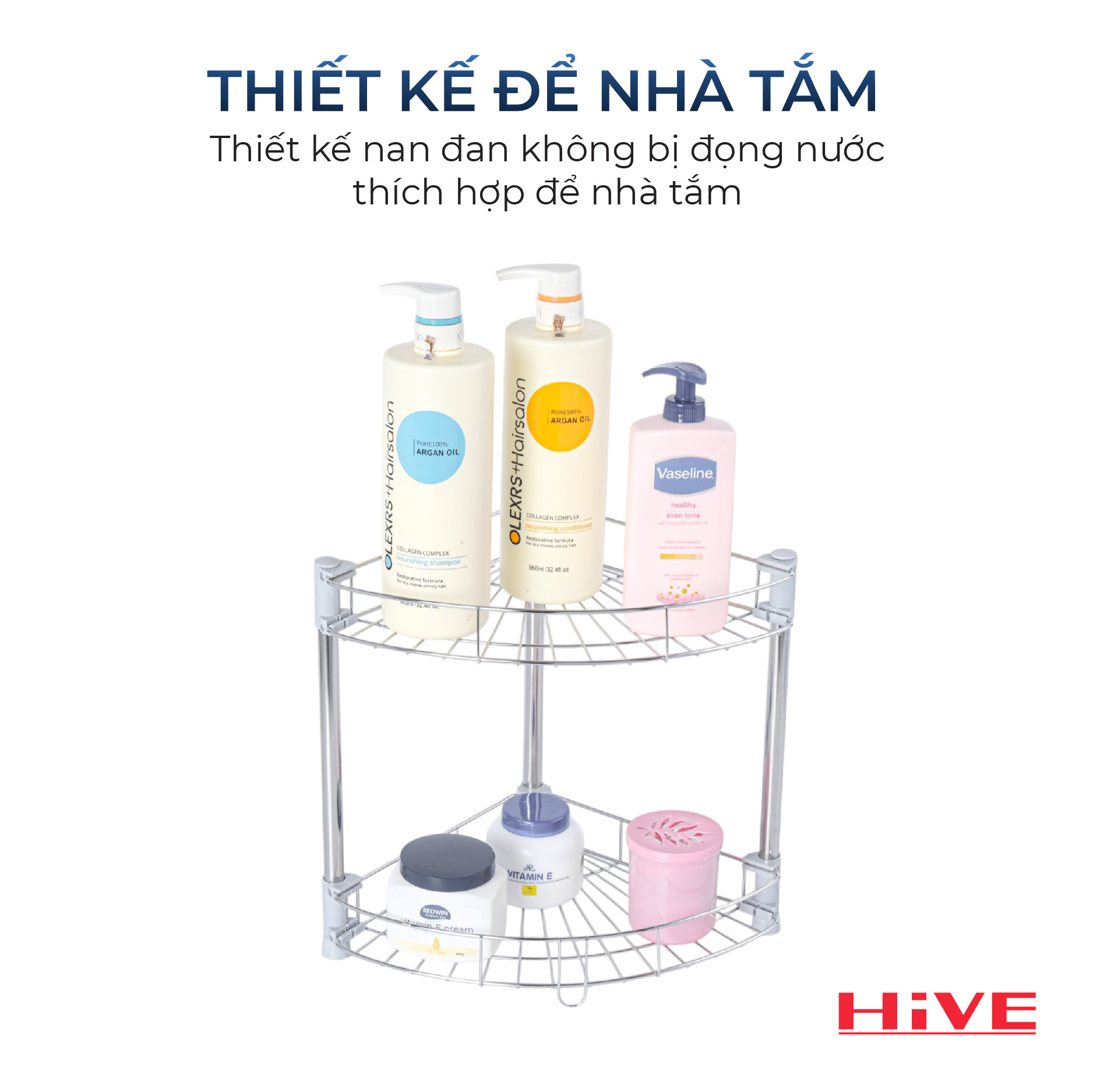 Kệ Tam Giác đa năng Inox 2/3/4 Tầng Cao Cấp