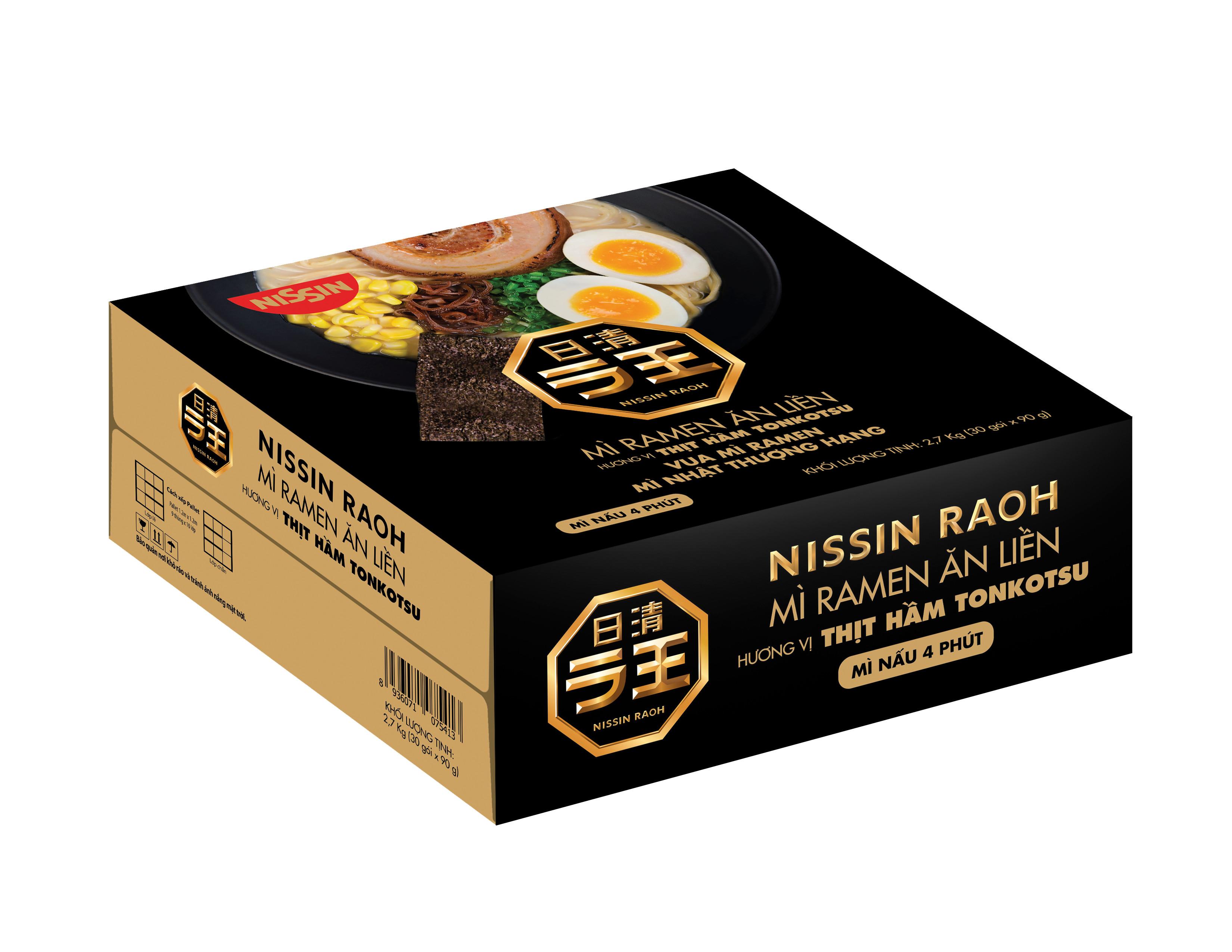 Thùng 30 gói*95g mì Raoh - Vua Mì Ramen Vị Thịt HầmTonkotsu