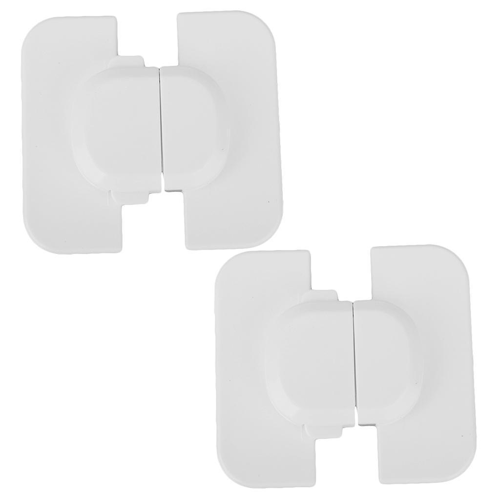 2pcs Adhesive Kids Baby Safety Cabinet Door Drawer Cupboard Fridge Lock