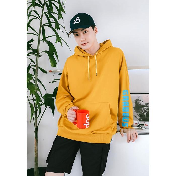 ÁO HOODIE NAM ĐẶNG TUẤN - LIME ORANGE - LU22117103 ( VÀNG , ĐEN )