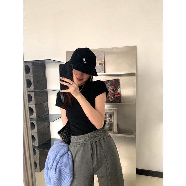 Áo Thun Cotton Cổ Tròn Ngắn Tay Thời Trang Mùa Hè 4 Màu Sắc Chọn Lựa