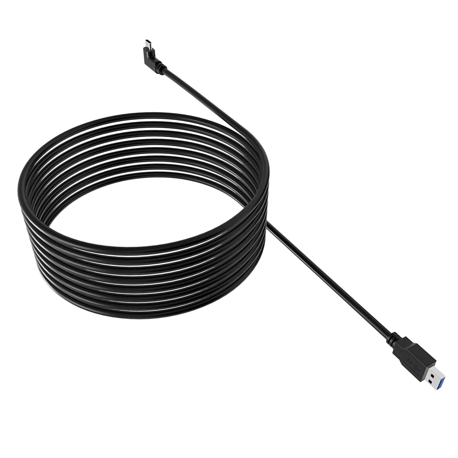 10ft Type C to 90° Type C / USB 3.0 Link Cable for Oculus Quest VR Headset to Gaming PC