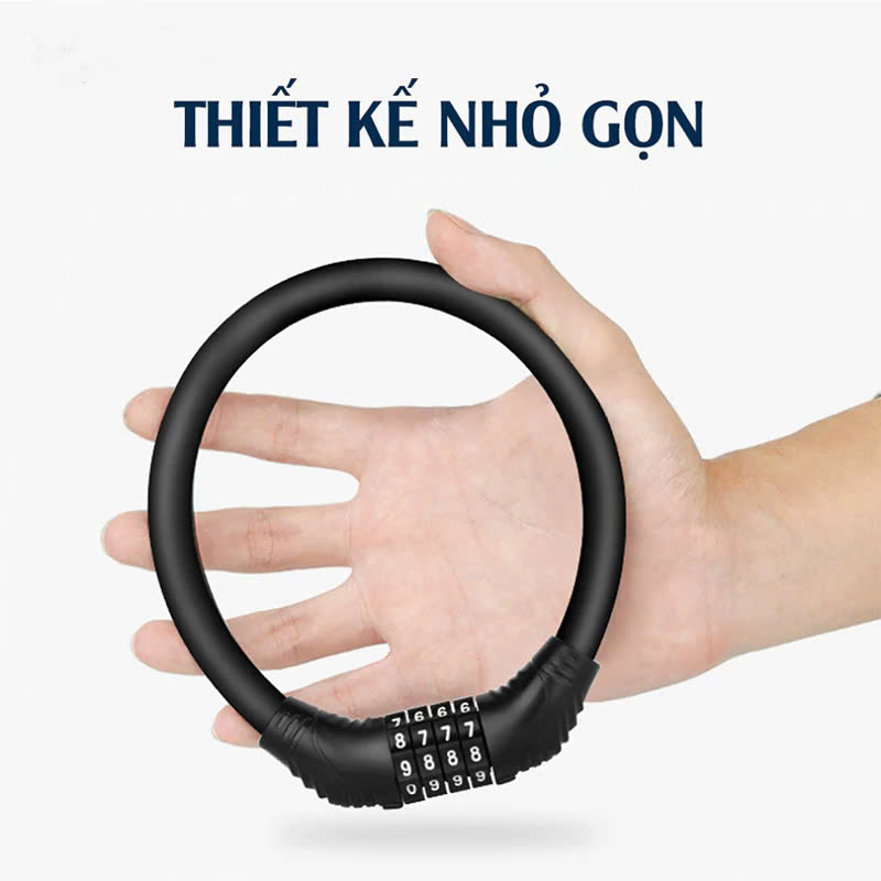 Khoá đa năng xe đạp xe máy 4 số chống trộm Khóa Số Xe Đạp 4 Số Mật Mã Vỏ PVC Bọc Lõi Thép (dạng tròn cứng) (mật khẩu mặc định 0000)