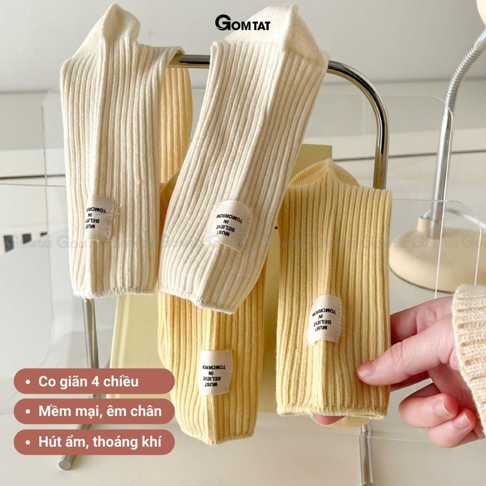 Tất nữ cổ cao phong cách Hàn Quốc nhiều màu, vớ chất liệu cotton mềm mại, thấm hút, thoáng khí - CAOSUXI-PO-3023-1DOI