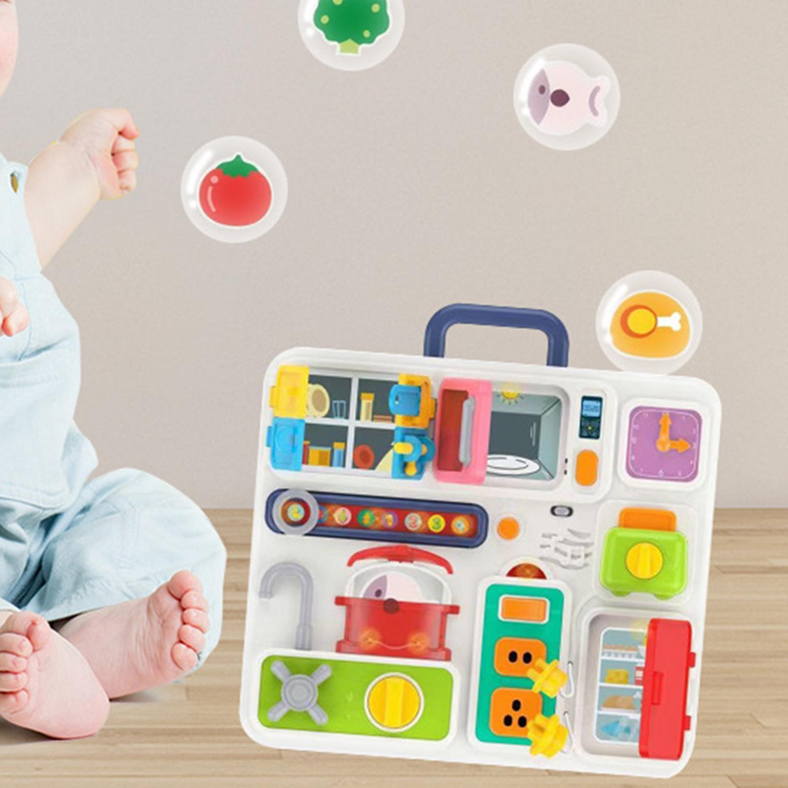 Busy Board Simulation Kitchen Pretend Cooking Toys for Birthday Gift Preschool Boys Girls Children Learning Activities