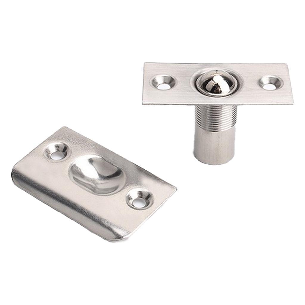 Stainless Steel Roller Ball Catch Lock Door Cupboard Spring Latch Brass