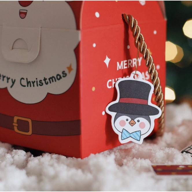 Set 36 thẻ treo trang trí Giáng sinh hình ông già Noel cây thông dễ thương