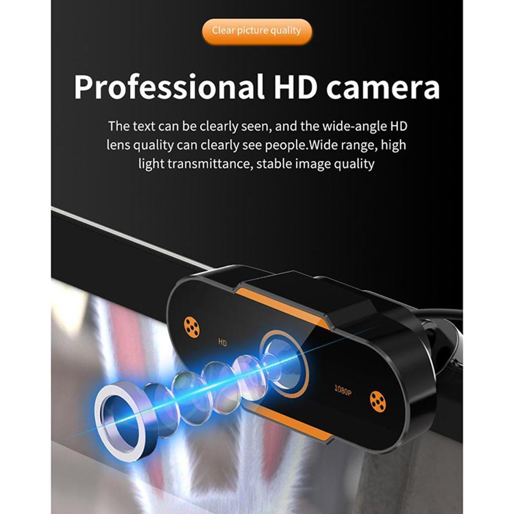 5x Webcam with Microphone, Web Cam USB Camera, Computer HD Streaming Webcam for PC Desktop & Laptop W/Mic, Wide Angle Lens