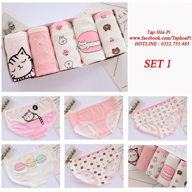 SET QUẦN LÓT COTTON NỮ SIÊU THOÁNG MÁT