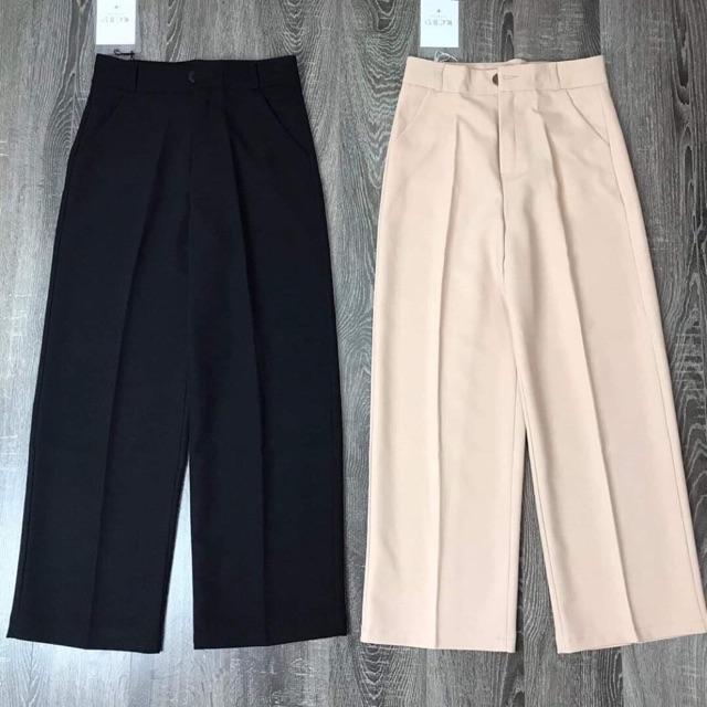 MUA 2 GIẢM 25K_QUẦN ỐNG SUÔNGQuần Ống rộng culottes dáng dài công sở cho người đi làm
