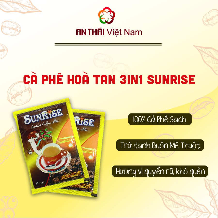 01 Gói Cà Phê Sữa 3in1 AnTháiCafé Sunrise (01 gói x 18g)- Hàng tặng