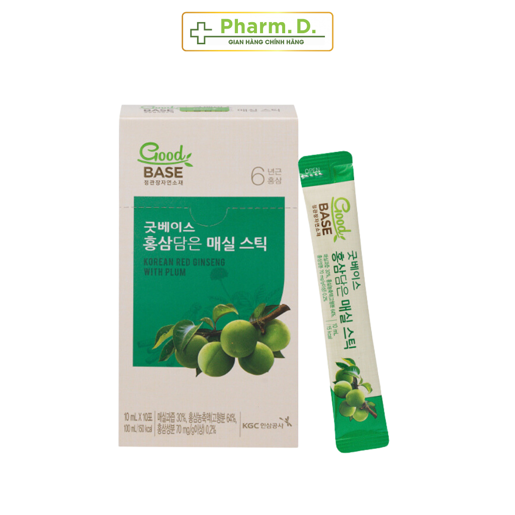 Nước Hồng Sâm Hàn Quốc Vị Mơ Goodbase KGC Cheong Kwan Jang Hỗ Trợ Sức Khỏe