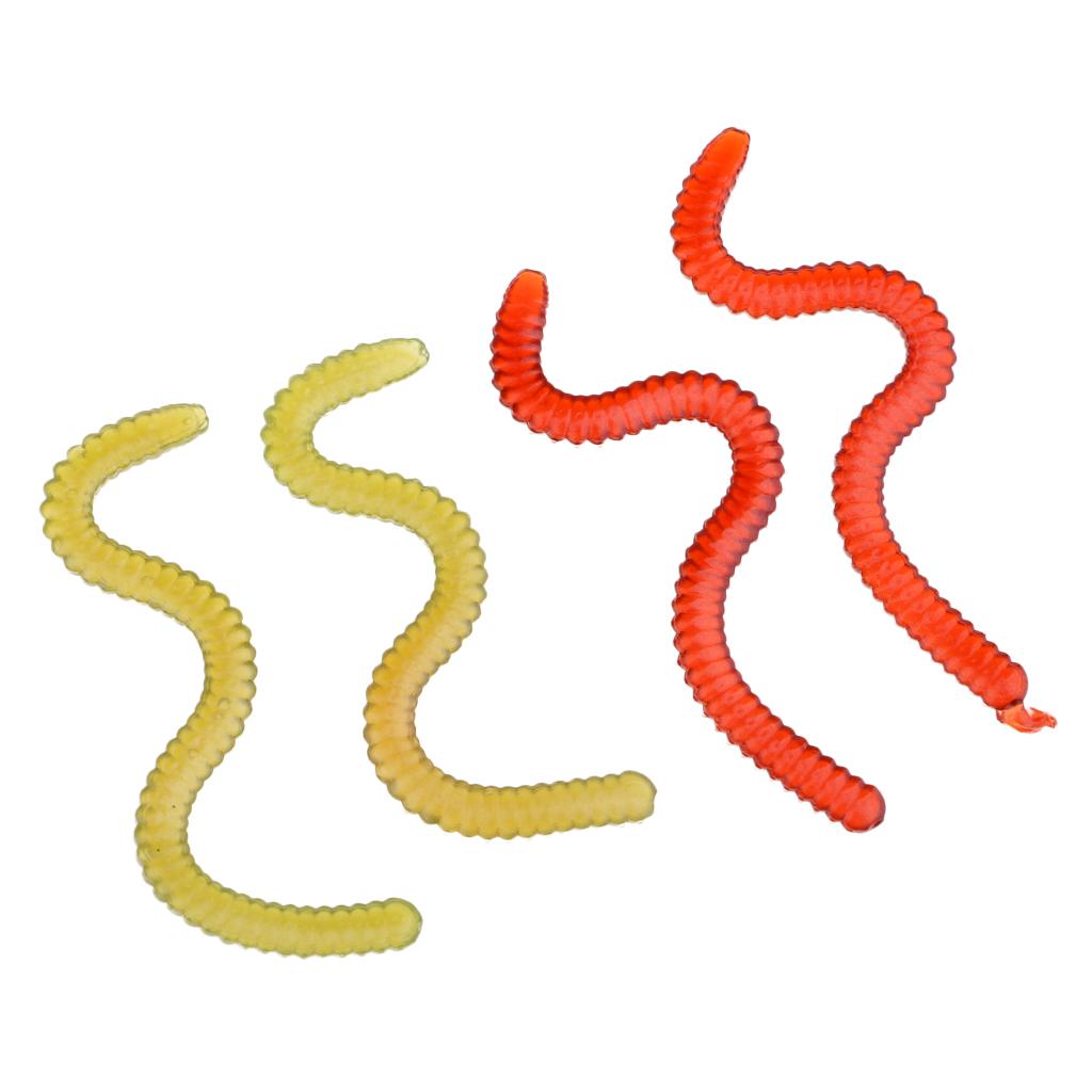 50pcs Bionic Worm Lures Soft Fishing Lure Earthworm Lure Crankbait