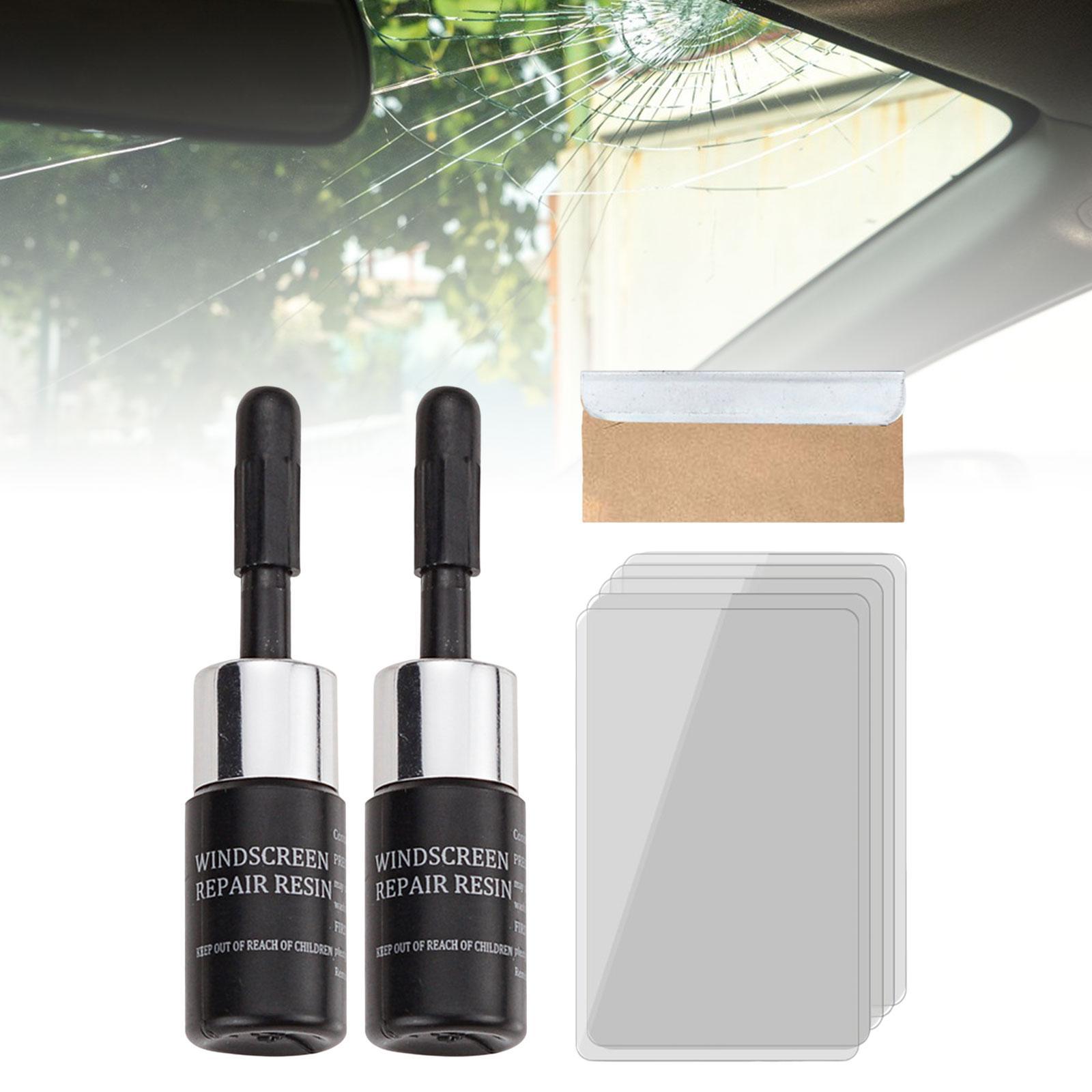 2Pcs Car Windshield Crack Repair Window Glass Set Fixing Chips Cracks Nano Fluid Filler Vehicle Glass DIY Windscreen Tool