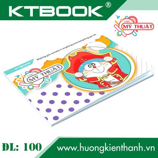 Gói 10 cuốn Tập Vẽ Mỹ Thuật cao cấp giá rẻ KTBOOK giấy trắng không lem ĐL 100gsm khổ A4 - 40 trang